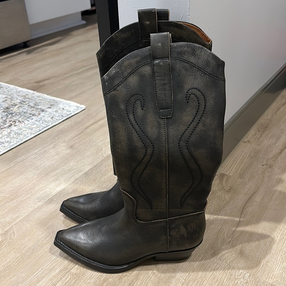 BRAND NEW Franco Sarto Liandra Mid Shaft Boots/Cowboy Boots in Black